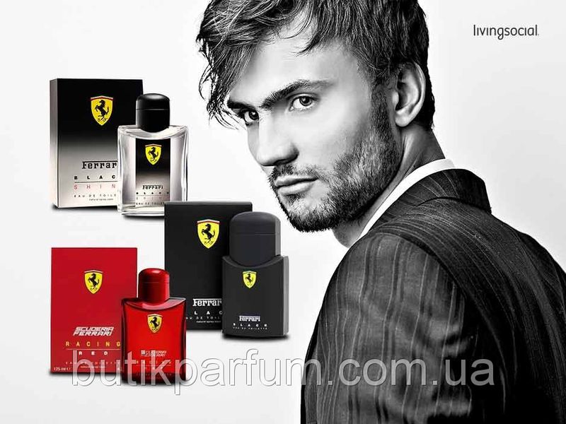 чоловічий парфум Ferrari Black Men 75ml edt (бадьорий, свіжий, мужній, класичний) 43136792 фото