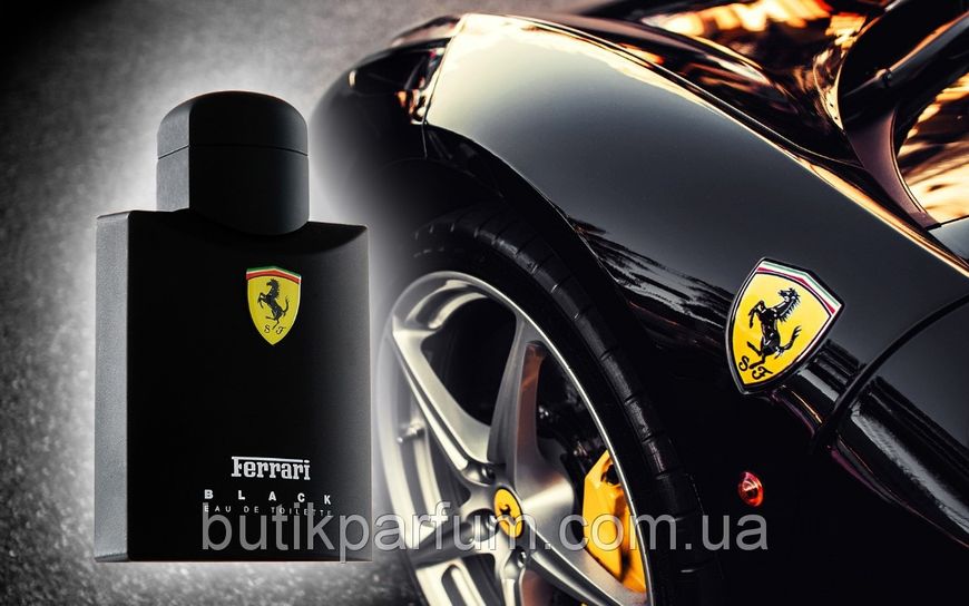мужской парфюм Ferrari Black Men 75ml edt (бодрящий, свежий, мужественный, классический) 43136792 фото